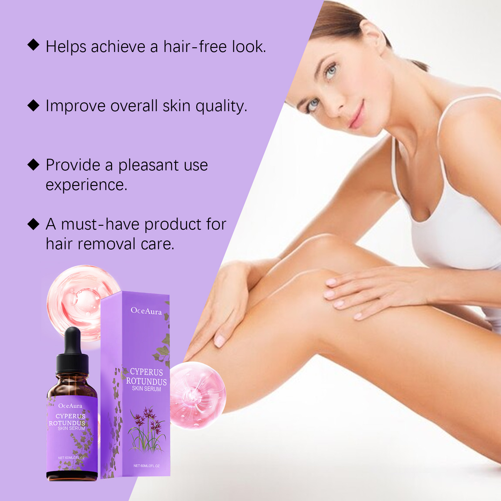 Hair Removal Essence Gentle Care Refreshing No Dark Spots Daily Skin Cleansing Depilatory Care Serum