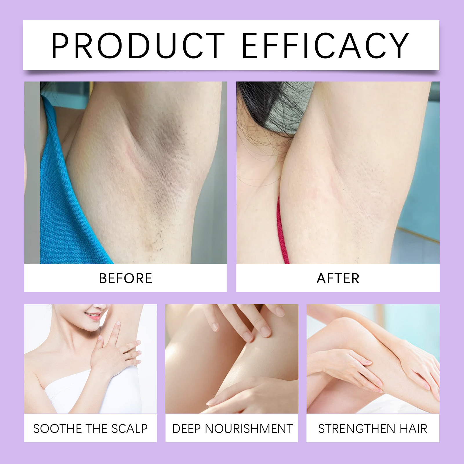 Hair Removal Essence Gentle Care Refreshing No Dark Spots Daily Skin Cleansing Depilatory Care Serum