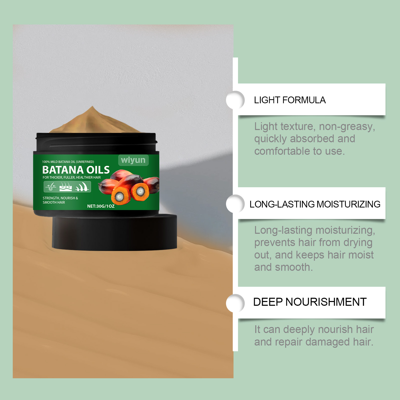 Nourishing Hair Oil Improve Hair Texture Hydrate Moisturize Soften Smooth Hair Care Mask