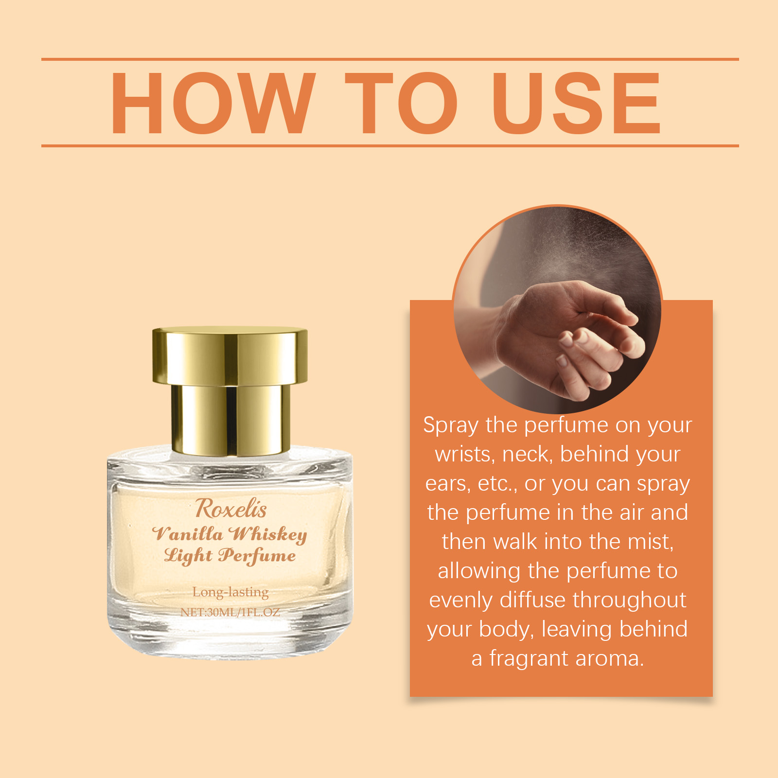 Vanilla Whisky Eau De Toilette Natural Fresh Fruity Gentle Long Lasting Couple Dating Portable Perfume Spray