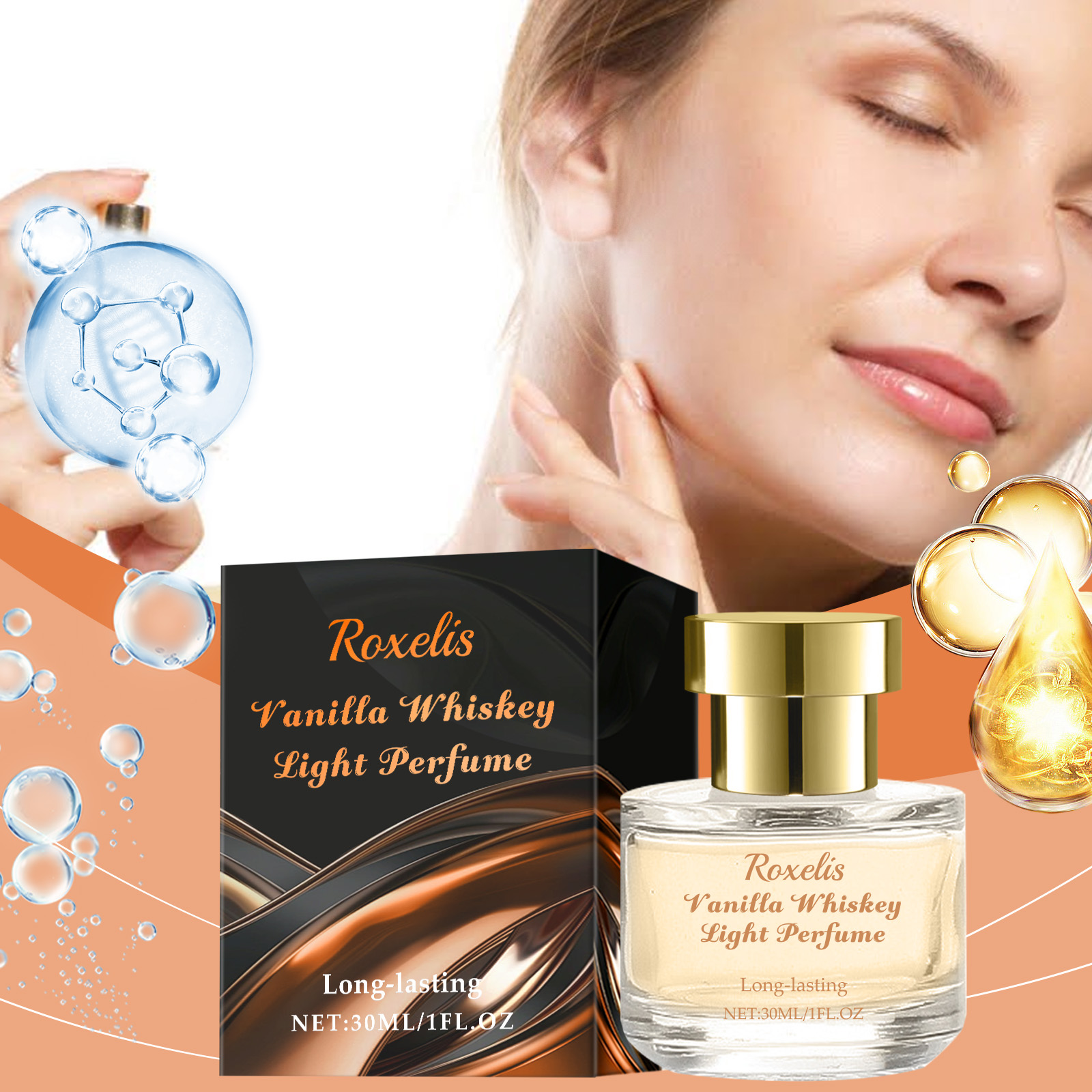 Vanilla Whisky Eau De Toilette Natural Fresh Fruity Gentle Long Lasting Couple Dating Portable Perfume Spray