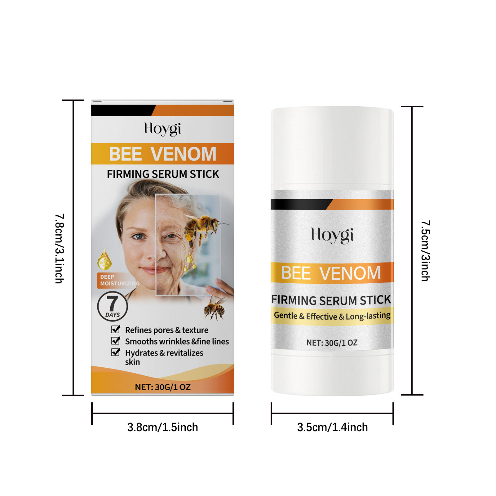 Bee Venom Firming Essence Stick Nourish Boost Skin Elasticity Moisturize Facial Tightening Skin Care Essence