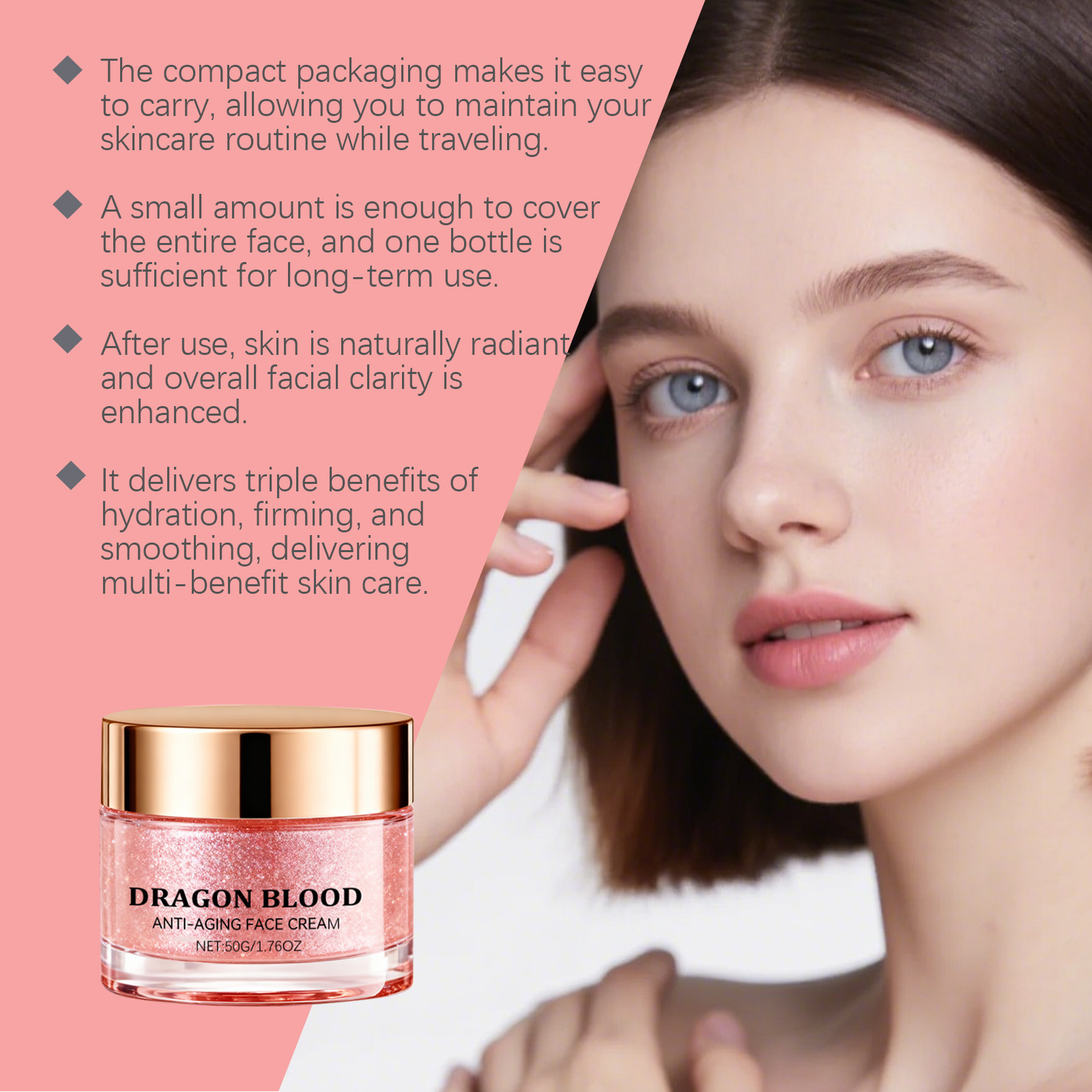 Dragon Blood Face Moisturizer Deep Hydrating Nourishing Firming For Daily Facial Care