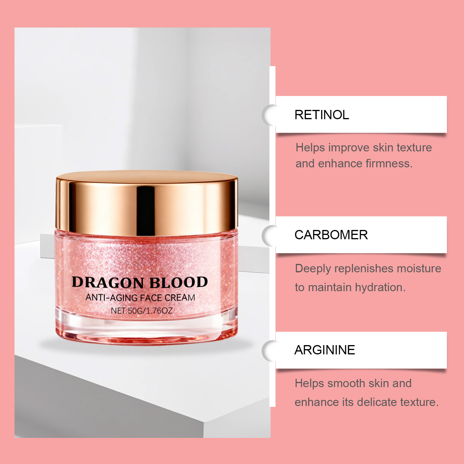 Dragon Blood Face Moisturizer Deep Hydrating Nourishing Firming For Daily Facial Care