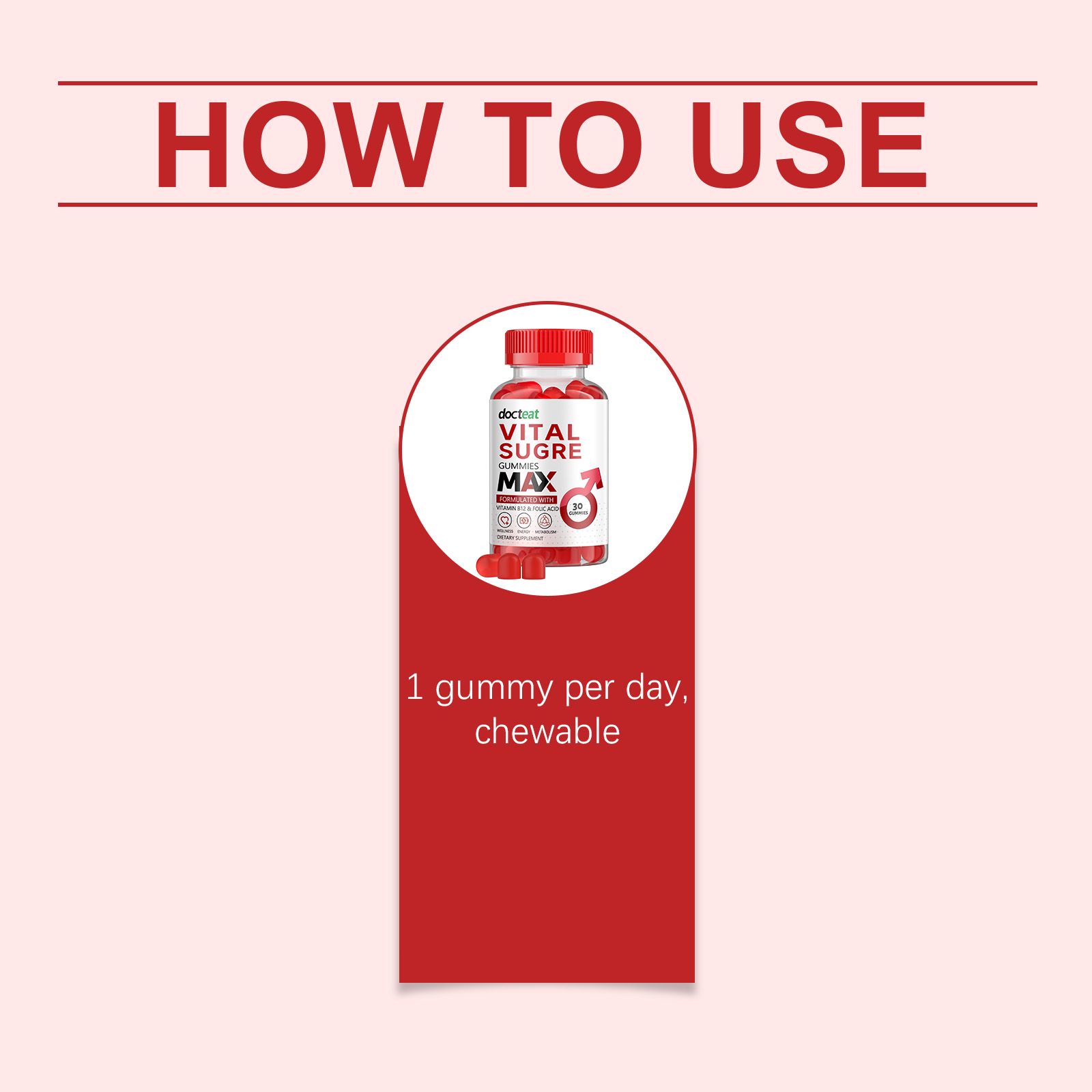 Men Wellness Gummies With Apple Cider Vinegar And Beetroot For Daily Energy Support 30 Pieces