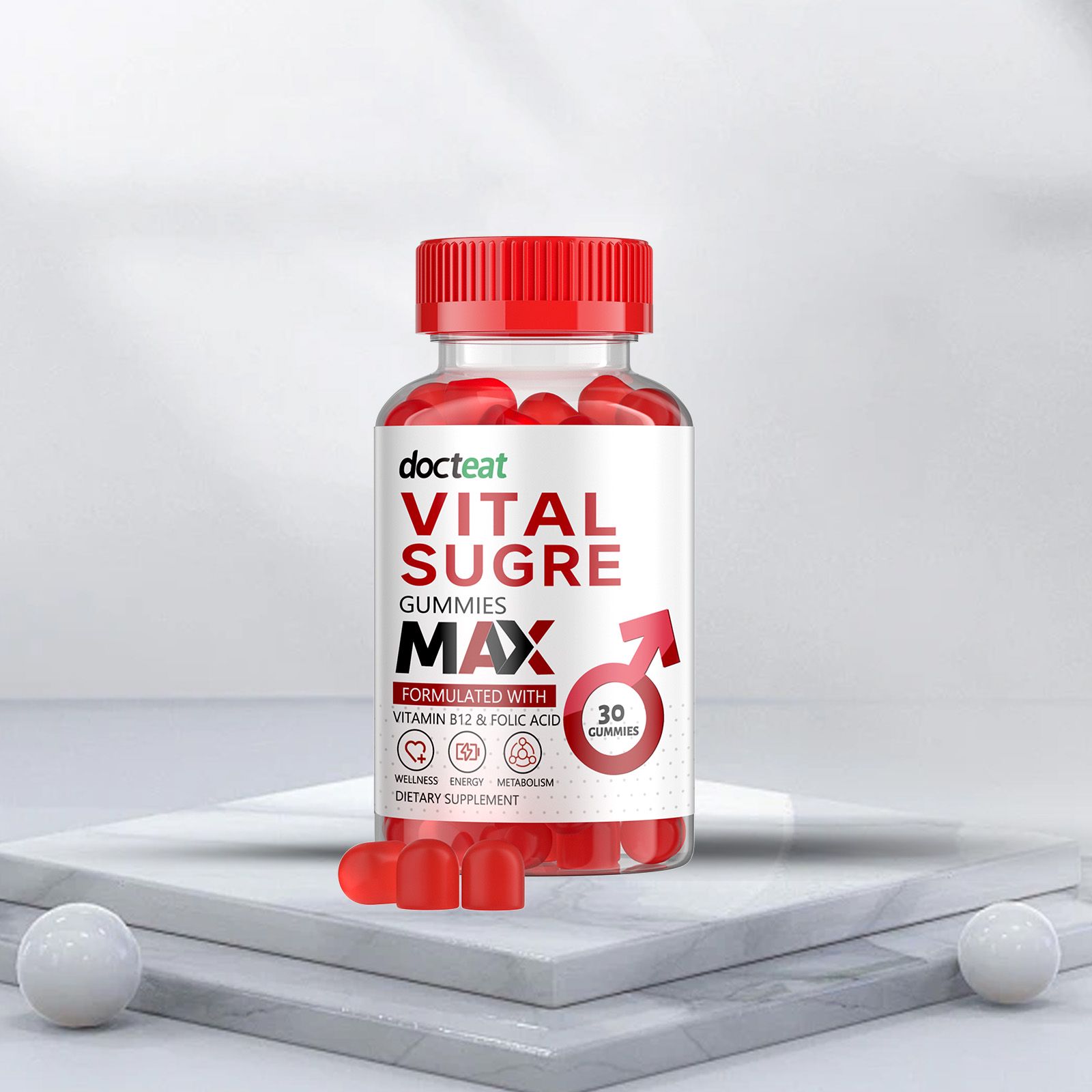 Men Wellness Gummies With Apple Cider Vinegar And Beetroot For Daily Energy Support 30 Pieces