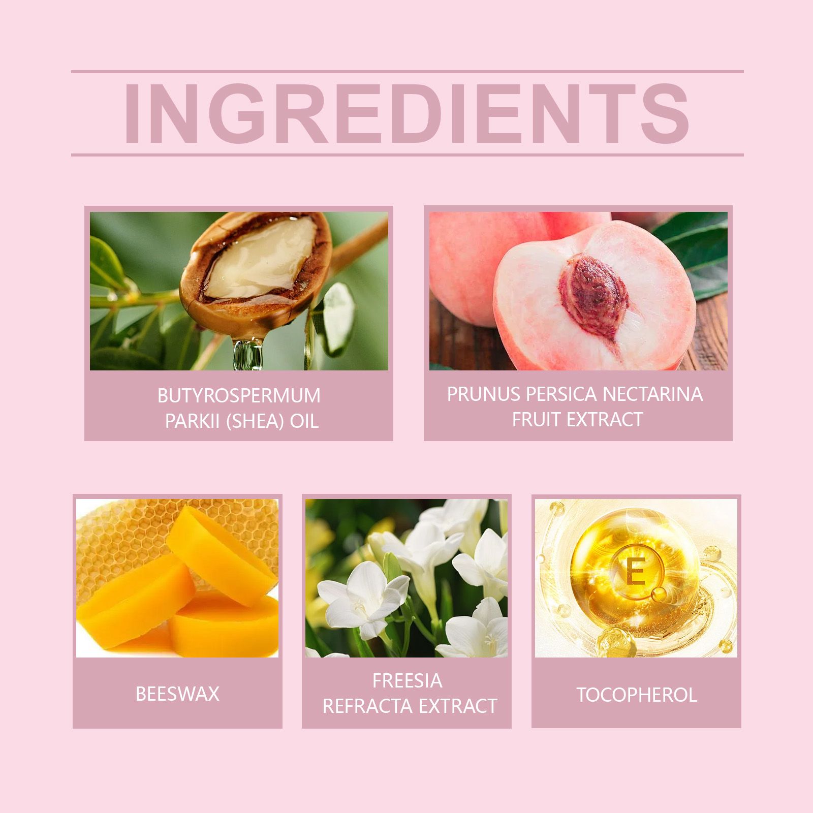 Peach Solid Perfume Balm Freesia Vitamin E Fresh Fruity Long Lasting Portable For Daily Wear