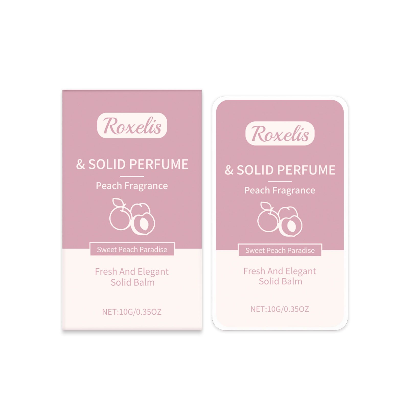 Peach Solid Perfume Balm Freesia Vitamin E Fresh Fruity Long Lasting Portable For Daily Wear