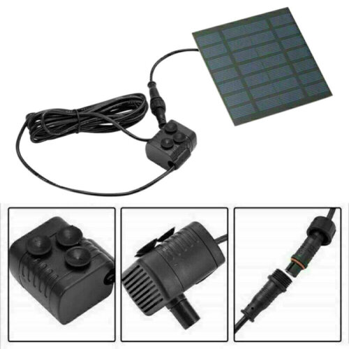 Solar Panel Powered Water Feature Plants Pump Pool Pond Aquarium Fountain