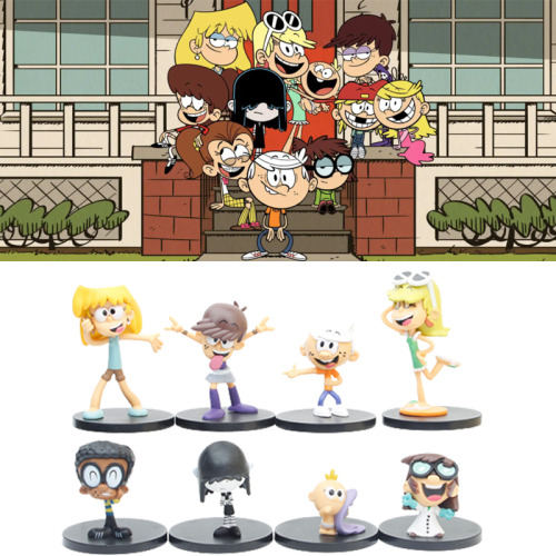 8Pcs/Set The Loud House Action Figure Model Toys Kids Gift