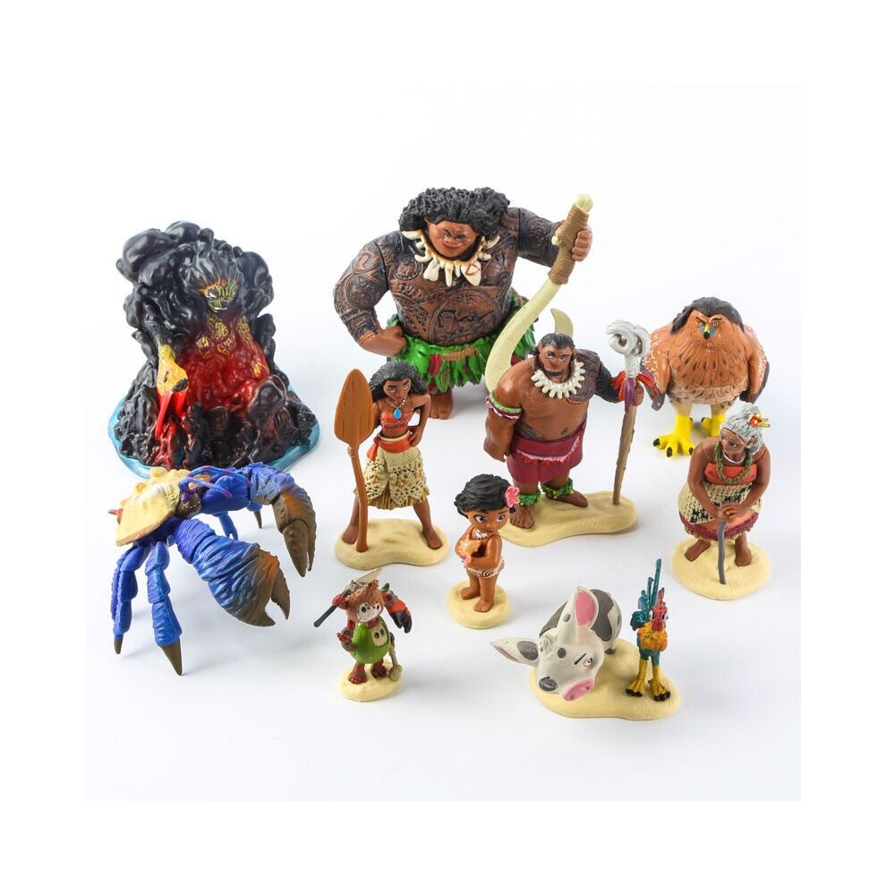 10pcs Moana Action Figure Toy Dolls Kids Gift Toys