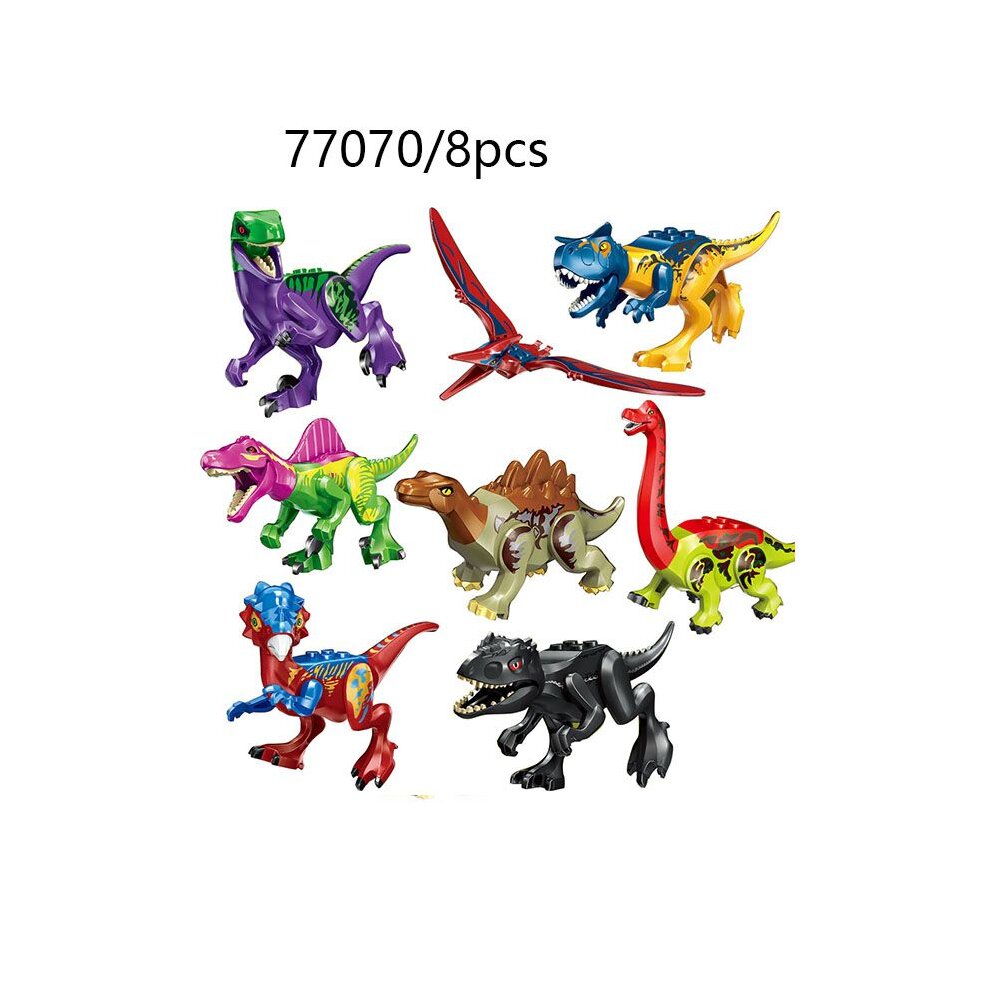 Jurassic World Mini Dinosaur Action Figure Realistic Sculpting Building Blocks Educational Dinosaur Party Toys Fit Lego Decoration Great Collectible Kids Gift