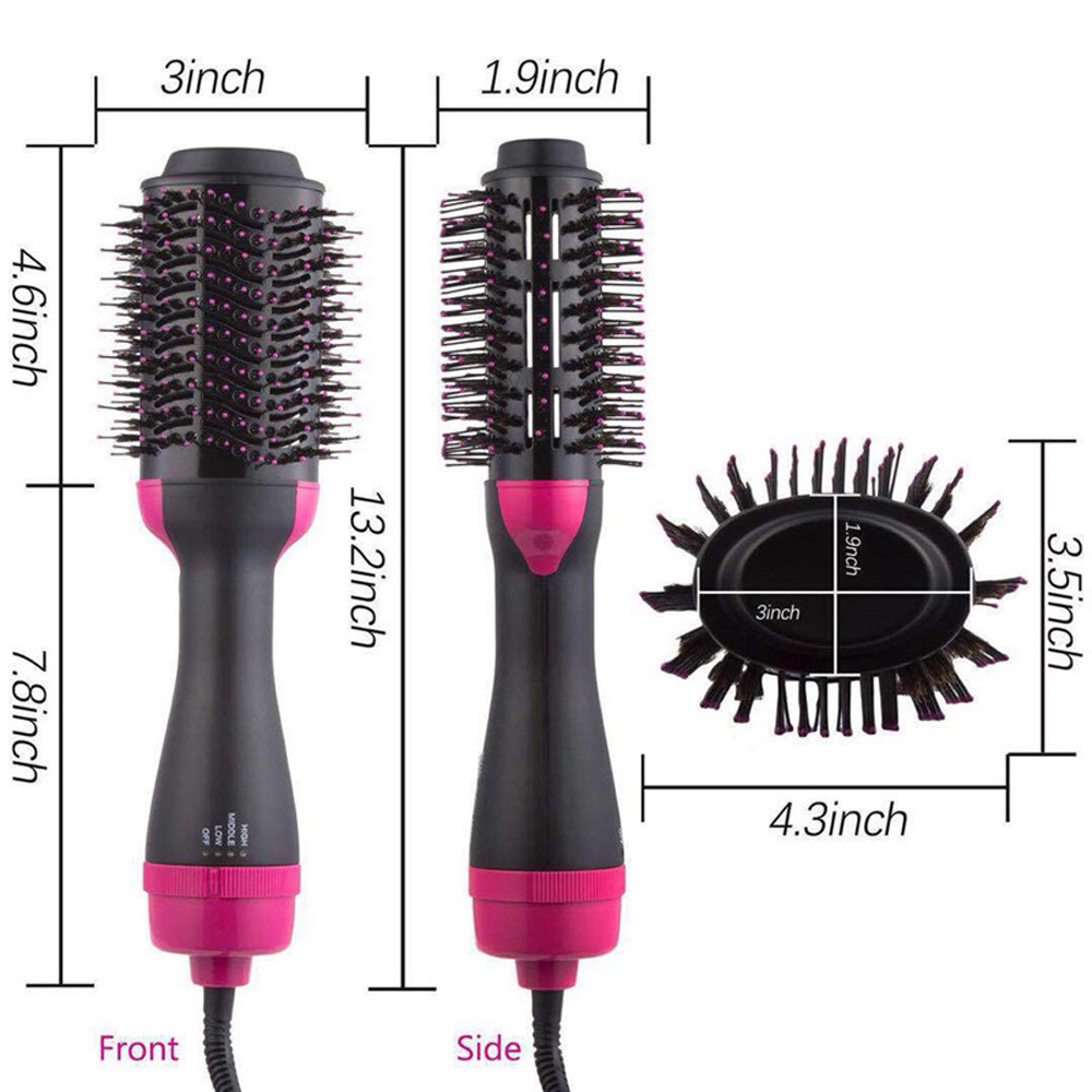 (UK ) 2 in 1 Hair Dryer Rotating Hot Hair Brush