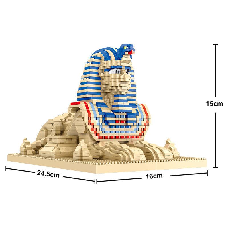 Egypt Sphinx Mirco Street View Building Blocks DIY Toy For Adults Kid Gift