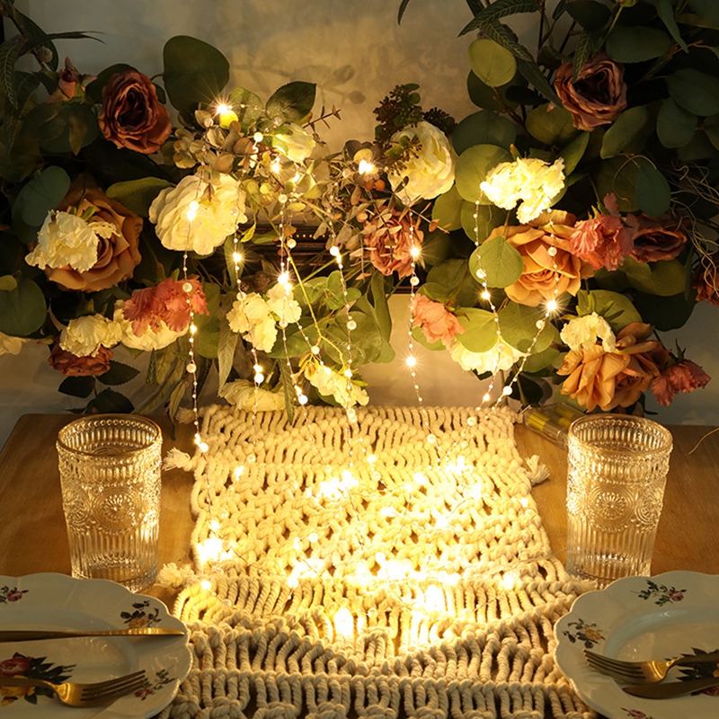 (2M 20 LED) String Lights Copper Wire Light for Indoor Outdoor Lighting Bedroom Wedding Decor Party Christmas Tree Decoration Battery Operated