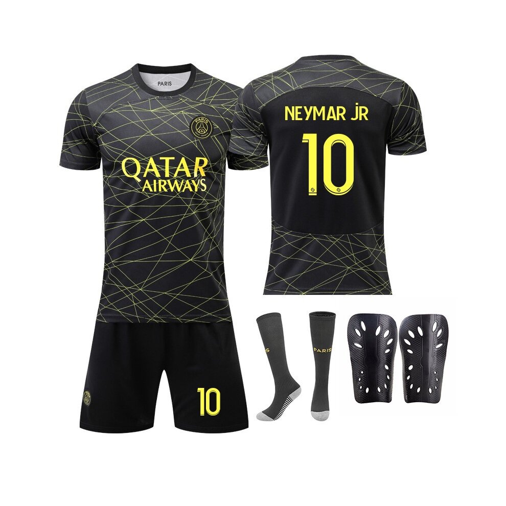 (4~5 Years) 22-23 PSG Away Mens Kids Football kit Strip Neymar JR Tracksuit Jersey Training Suit