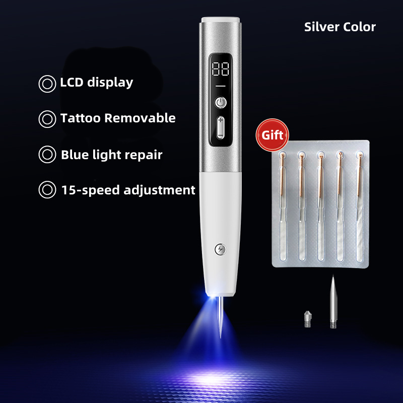 (Gold) Spot Remover Electric Laser Plasma Pen Beauty Instrument Black Skin Tag Remover Machine Home Face Mole Freckle Removal Device