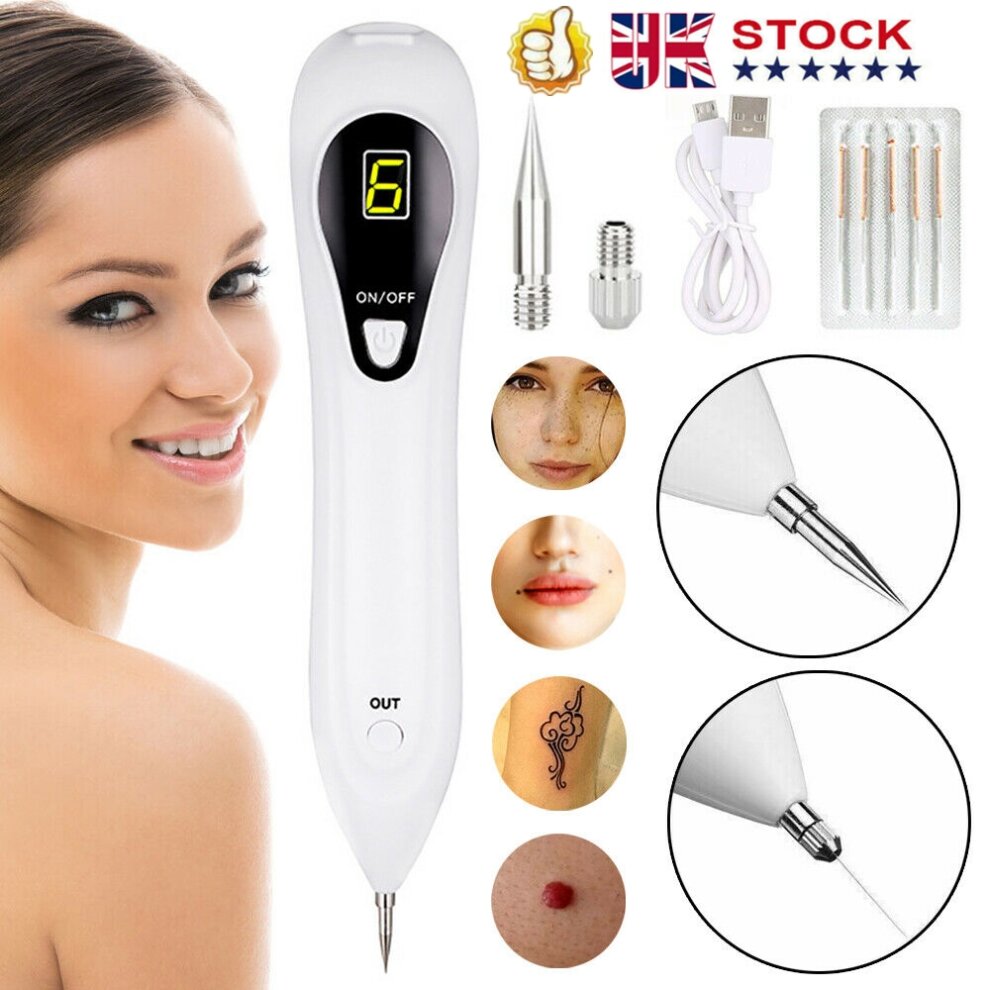 LCD Laser Skin Tag Remover Plasma Pen Mole Wart Freckle Tattoo Facial Dark Spot Removal Machine