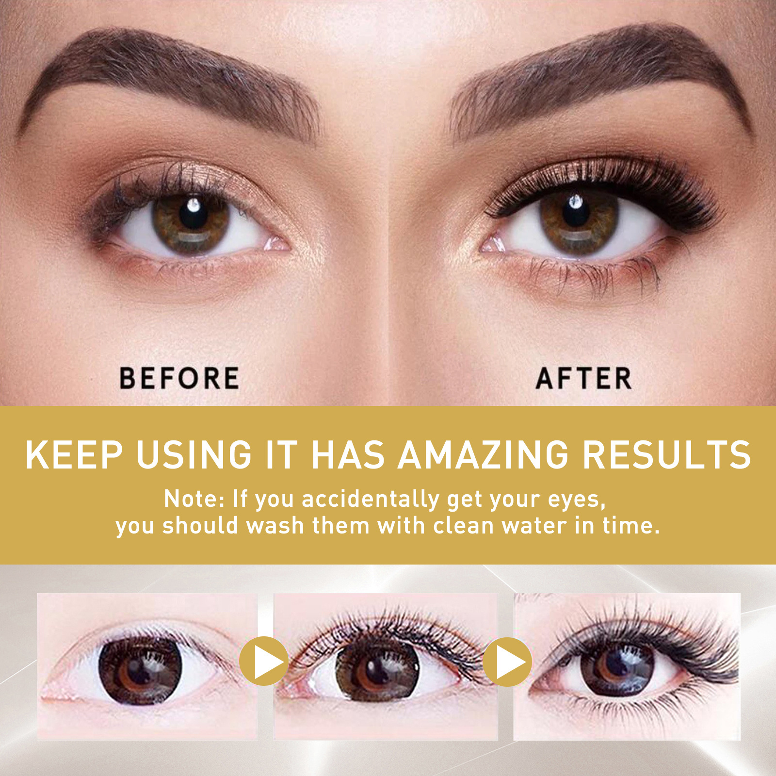 Eyelash Growth Enhancer Moisturizing Eyelash Nourishing Essence Eyelashes Enhancer Lash Lift Lengthening Fuller Thicker Eyelash Care Treatment Product