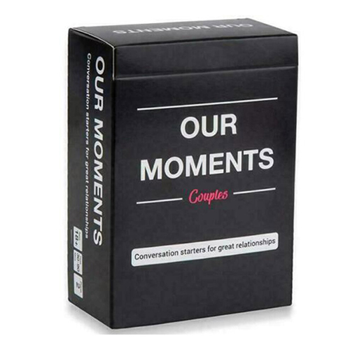 Our Moments Cards Couples Board Game 100 Thought Provoking Conversation Starters for Great Relationships Fun Conversation Cards for Date Night