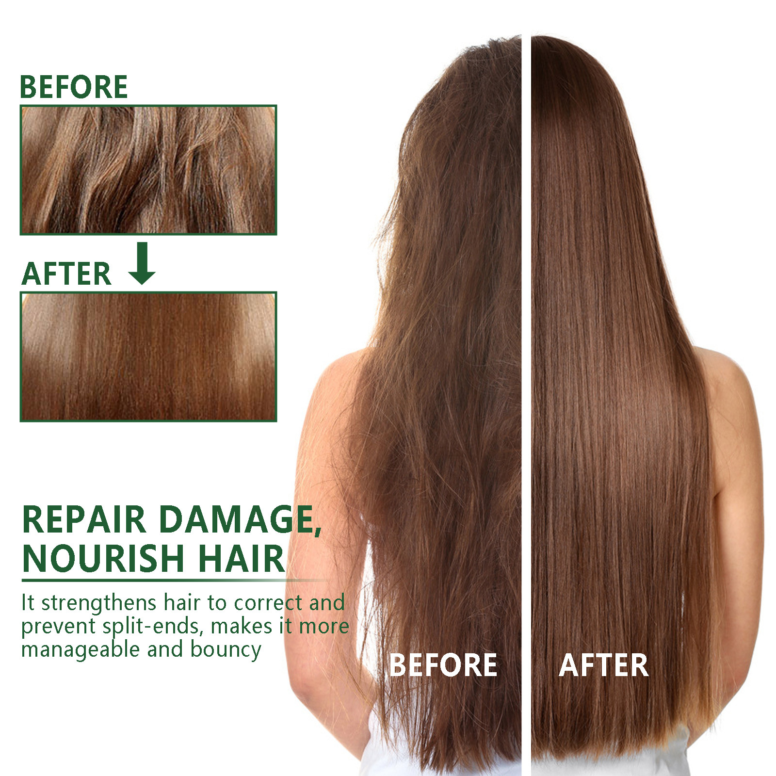 Keratin Nourishing Hair Mask Repairing The Tail Split Hair Conditioner Deep Moisturizing And Smoothing Hair Care 50ml
