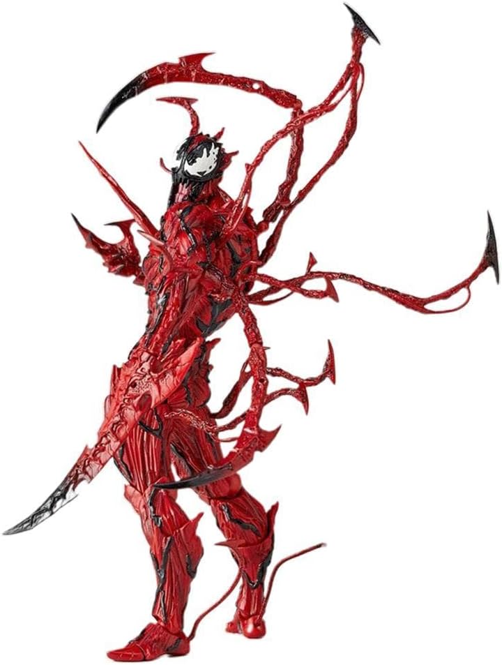 Venom Action Figure Carnage Venom Anime Action PVC Figure Spiderman Yamaguchi Marvel Model Movable Collectible Character Doll Toy Ornaments 7 Inch Red