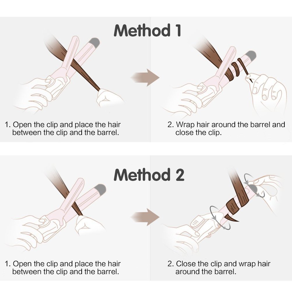 5 in 1 Curling Tongs Curling Iron with PTC Ceramic Barrels and Heat Insulated Tip Heat Resistant Glove Hair Styling Tool