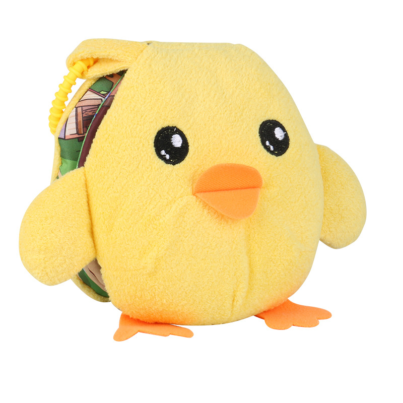 Childrens Animal Plush Toy Cloth Book Babys Intellectual Early Education Cloth Book with Crinkly Pages