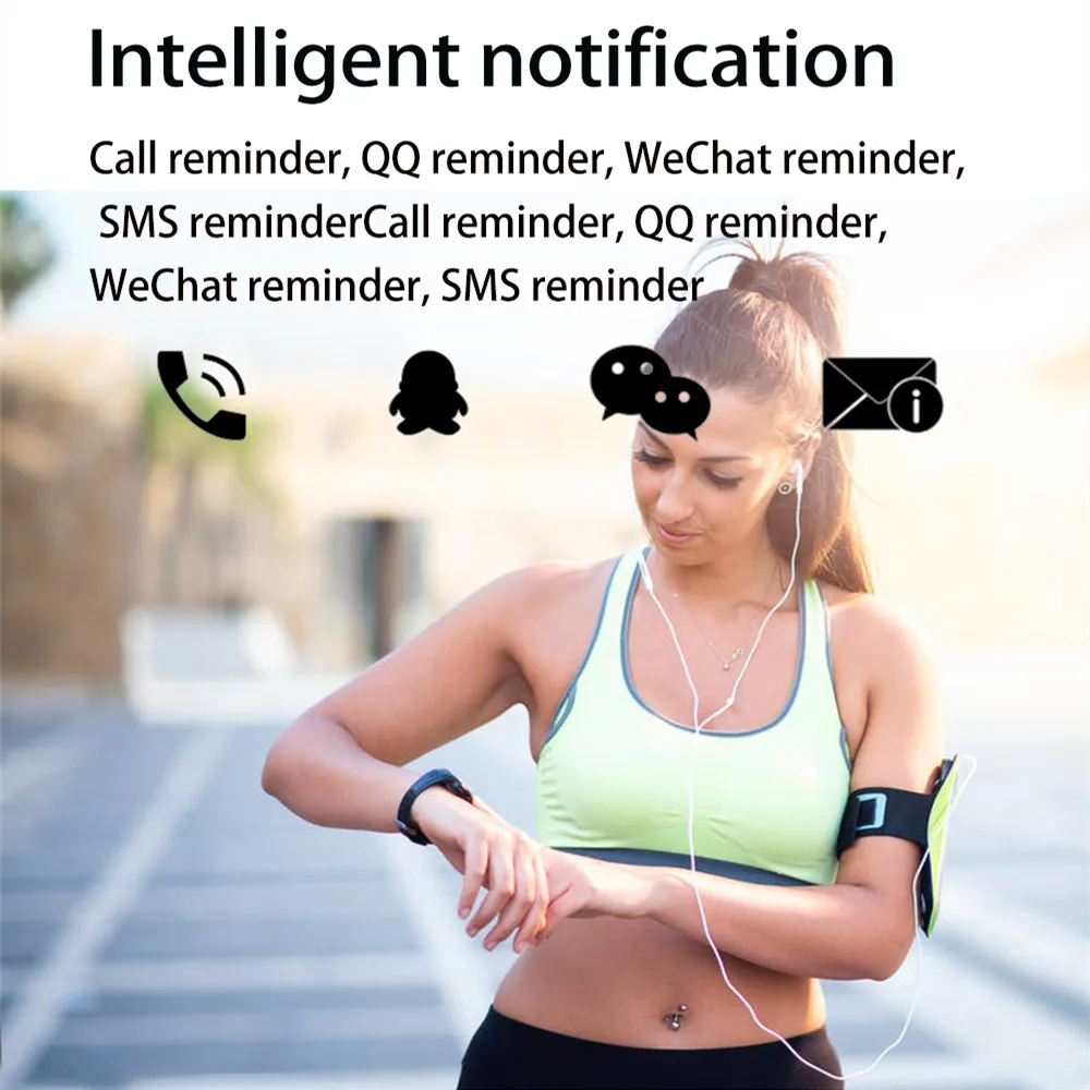 Smart Bracelet Multi-Function Heart Rate Blood Pressure Monitor Step Music Sleep Monitoring M6 Smart Fitness Sports Watch