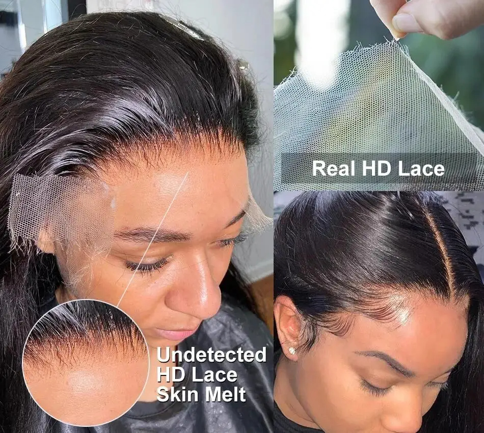 (5x5 HD 18inches) HD Transparent 13x4 13x6 Body Wave Lace Front Wig Pre Plucked 360 Lace Frontal Wig Human Hair Wigs For Women 5x5 Wig 200 Density