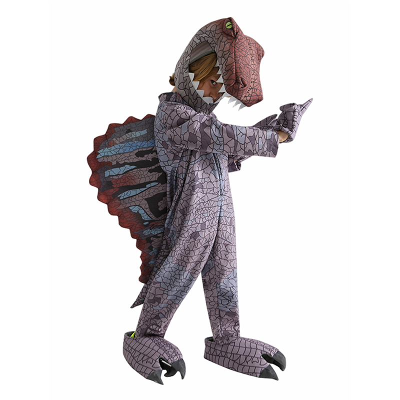 (S(105~115CM)) Anime Cosplay Halloween Dinosaur Spinosaurus Clothes Children Animal Costumes Cute Dinosaur Cosplay Game Clothes Party Clothes