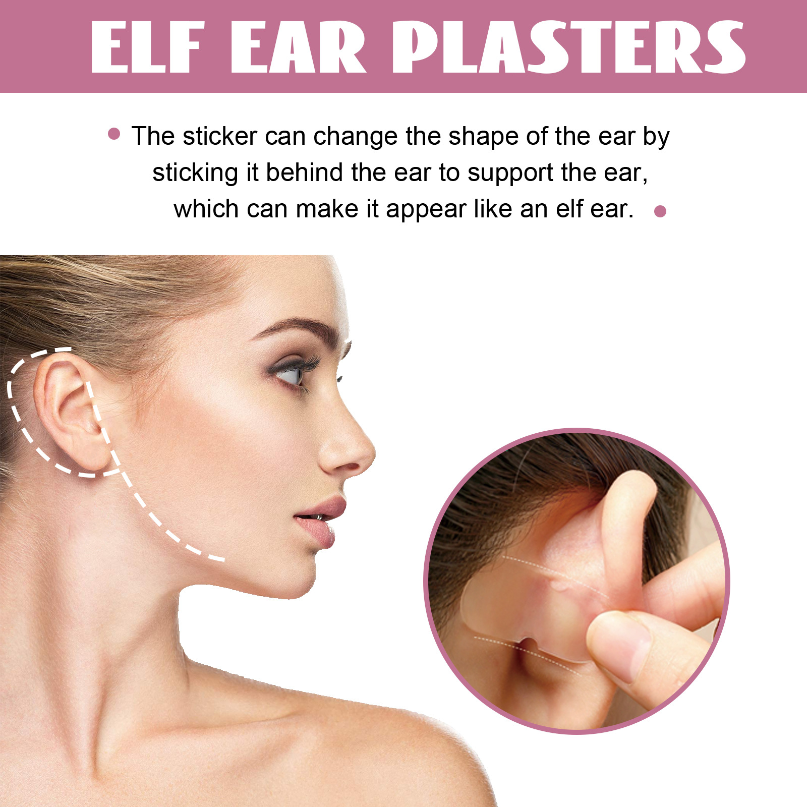Elf Ear Plasters Cosmetic Protruding Ear Stickers Invisible Protruding Ears Correctar Tap Women Solution Big Ear Supporters Aesthetic Corrector Tools