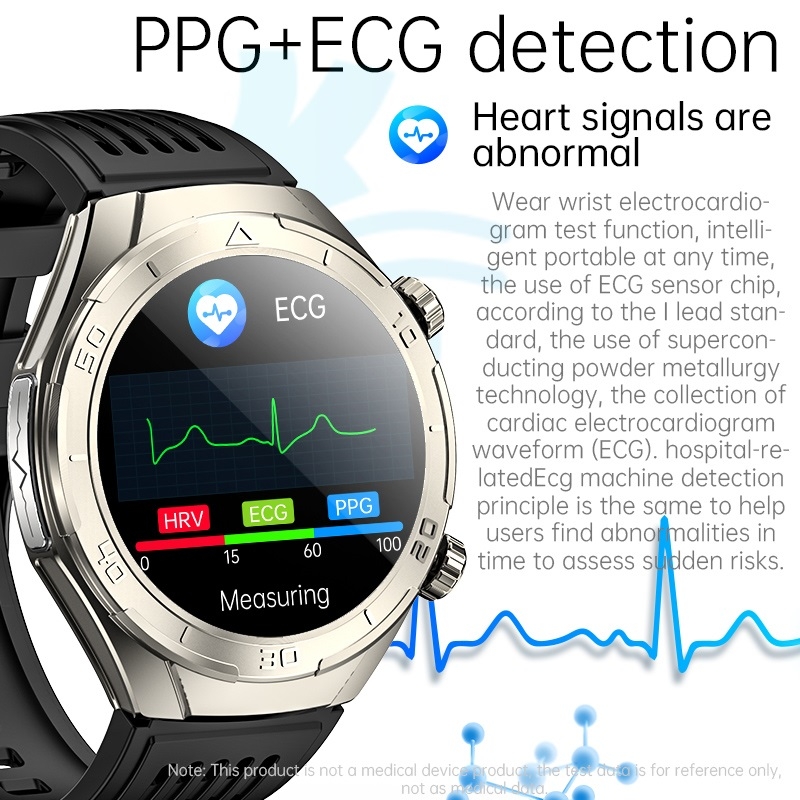 Smart Watch Heart Rate Monitor Bluetooth Call Sleep Help Blood Oxygen Temperature Blood Sugar Multi-Sport Fitness Track
