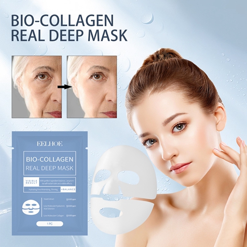 Bio Collagen Real Deep Mask Anti Wrinkle Face Mask Moisturizing Fade Face Fine Line Anti Aging Mask Firming Nourish Brightening Skin Care