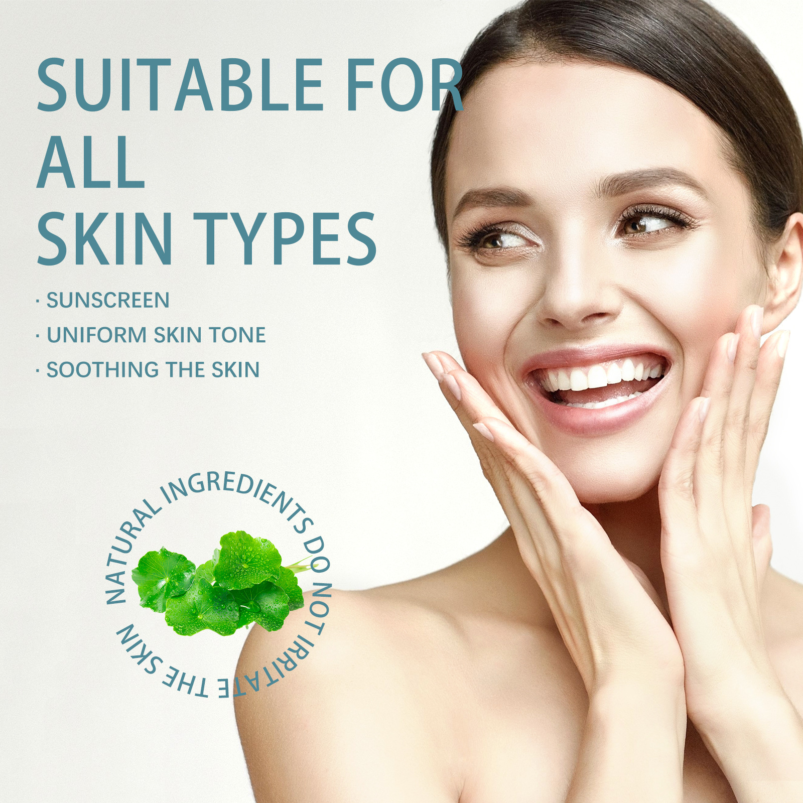 OUHOE Moisturizing Cream Facial Body Sunscreen Skin Protective Moisturizes Skin Summer Refreshing Brightening Facial Care Sunblock Cream 50ml