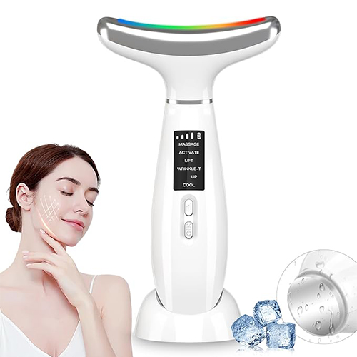 Thermal and Cooling Function Face Massager 4 Colors LED Facial Neck Lift Firming Beauty Device Multifunctional Skin Care Tools