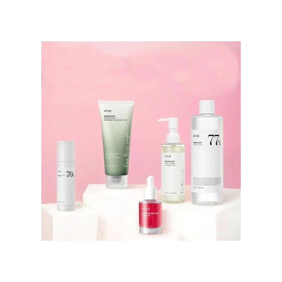 ANUA Ultimate Korean Skincare Set Cleanse and Moisturize Skin Care Gift Sets