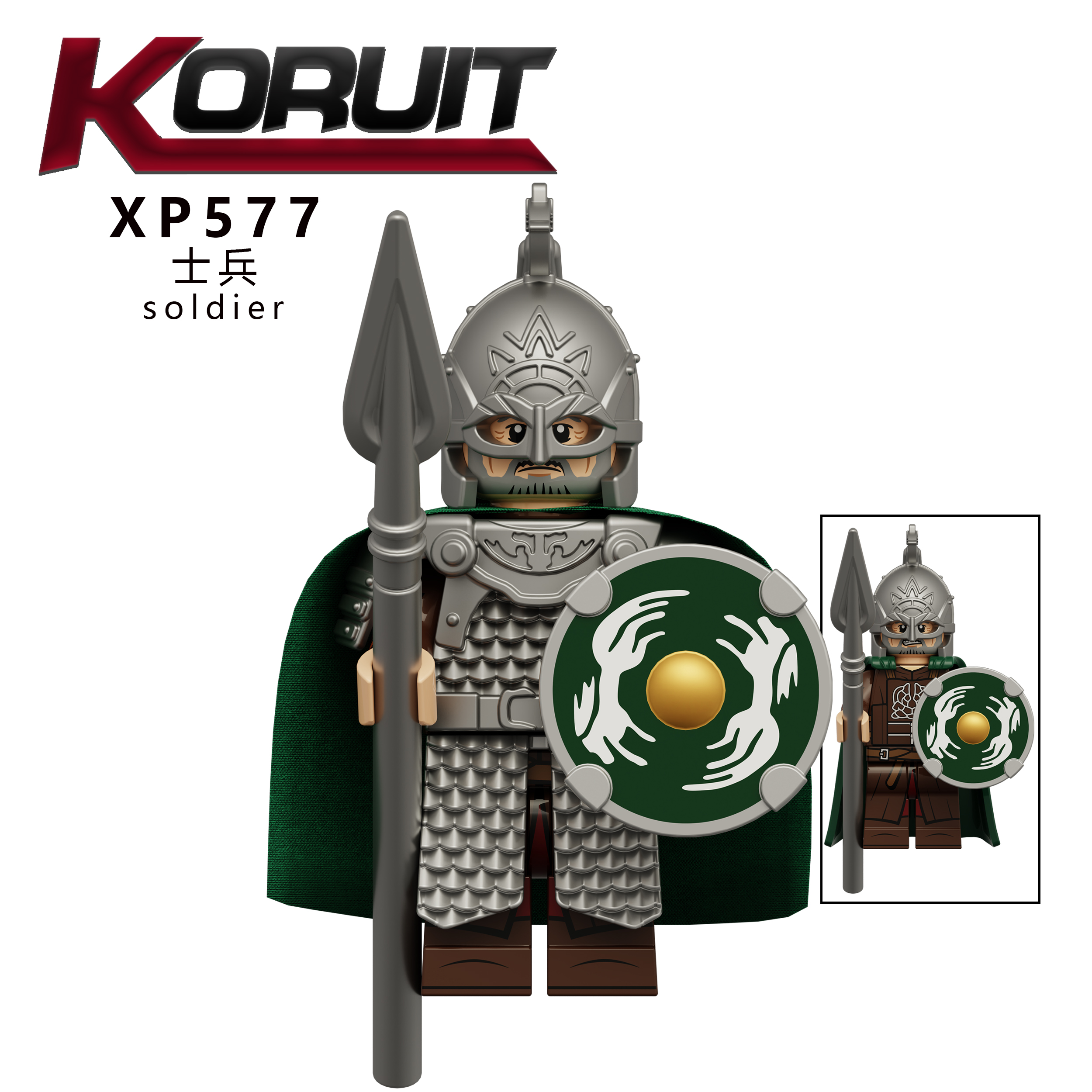 (XP577 Soldier) 6PCS Medieval Military Building Blocks Minifigures War Horse Solider Knight Boy Toys Gifts Mini Bricks MOC Fit Lego