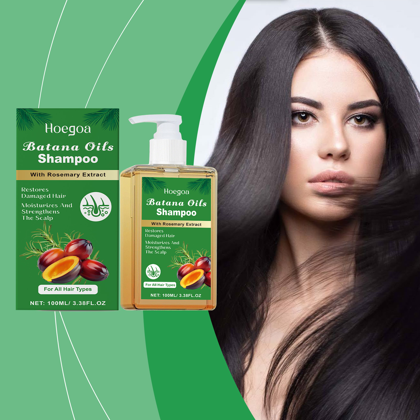 Pure Batana Shampoo Hair Strengthen Moisturizer Restore Damaged Brittle Hair Anti Loss Improve Dandruff Scalp Oil Control Care ﻿