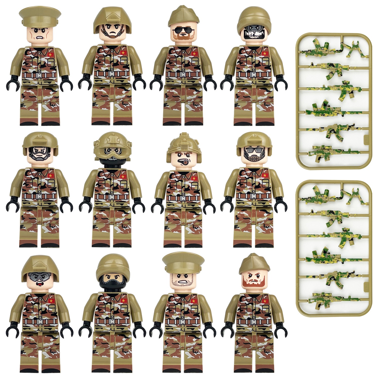 8PCS Toy Soldiers Army Toys Set Toy Soldiers Figures with Weapons FBI SWAT Critical Incident Response Military Figure for Strategy Games and Collecting