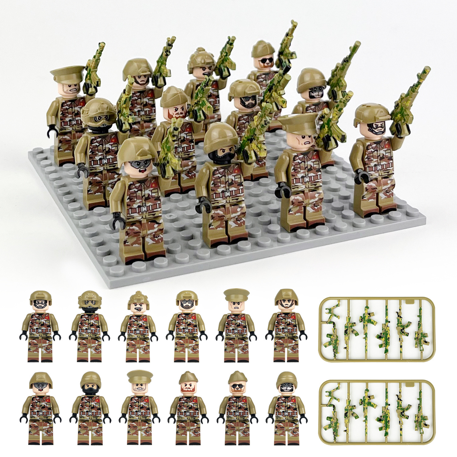 8PCS Toy Soldiers Army Toys Set Toy Soldiers Figures with Weapons FBI SWAT Critical Incident Response Military Figure for Strategy Games and Collecting