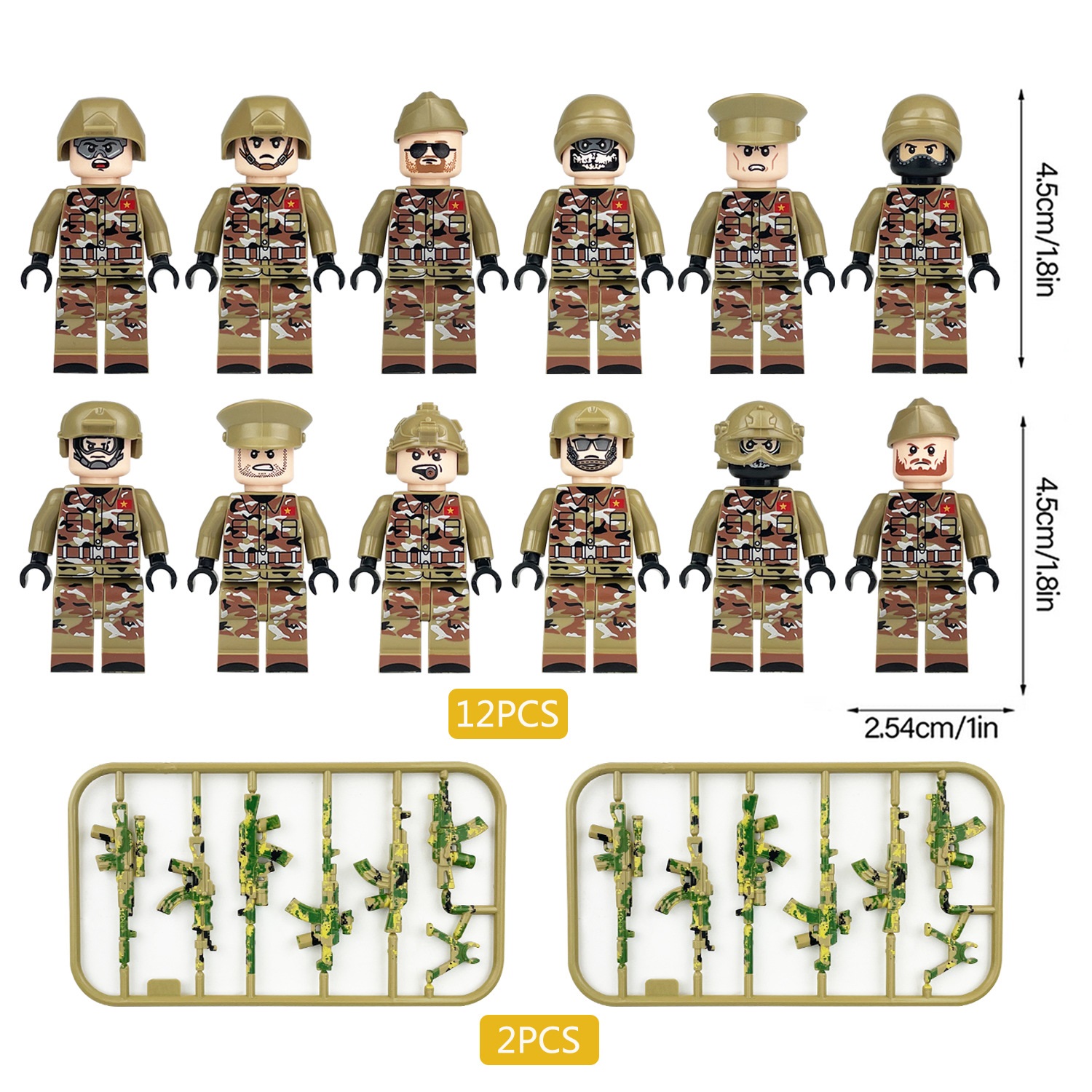8PCS Toy Soldiers Army Toys Set Toy Soldiers Figures with Weapons FBI SWAT Critical Incident Response Military Figure for Strategy Games and Collecting