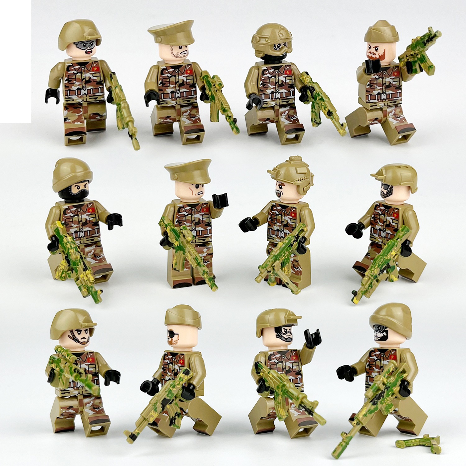 8PCS Toy Soldiers Army Toys Set Toy Soldiers Figures with Weapons FBI SWAT Critical Incident Response Military Figure for Strategy Games and Collecting