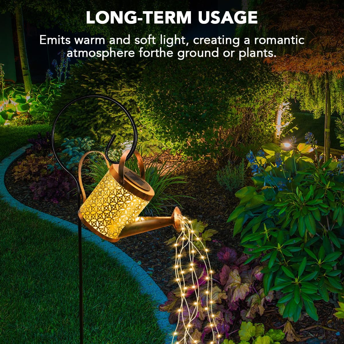 Solar Watering Can Light Solar Garden Lights Outdoor Led Waterproof Fairy String Lights for Garden Patio Yard Pathway Lantern Decorations Unique Gardening 