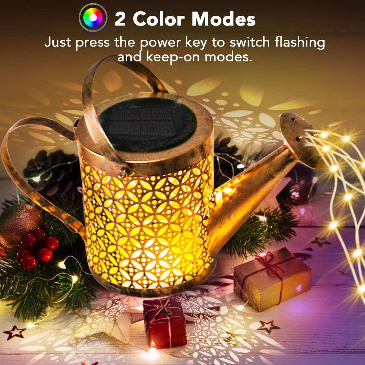 Solar Watering Can Light Solar Garden Lights Outdoor Led Waterproof Fairy String Lights for Garden Patio Yard Pathway Lantern Decorations Unique Gardening 