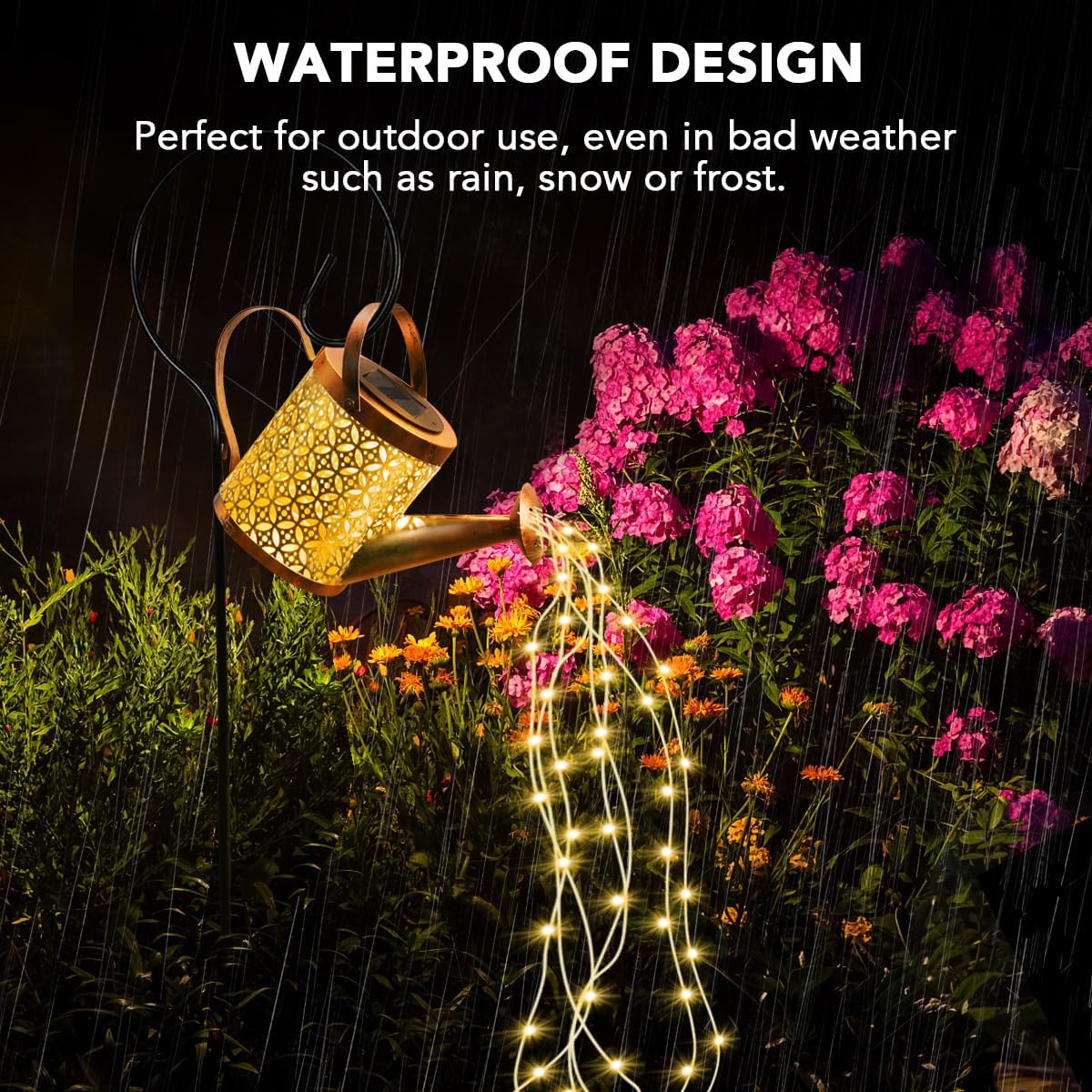 Solar Watering Can Light Solar Garden Lights Outdoor Led Waterproof Fairy String Lights for Garden Patio Yard Pathway Lantern Decorations Unique Gardening 