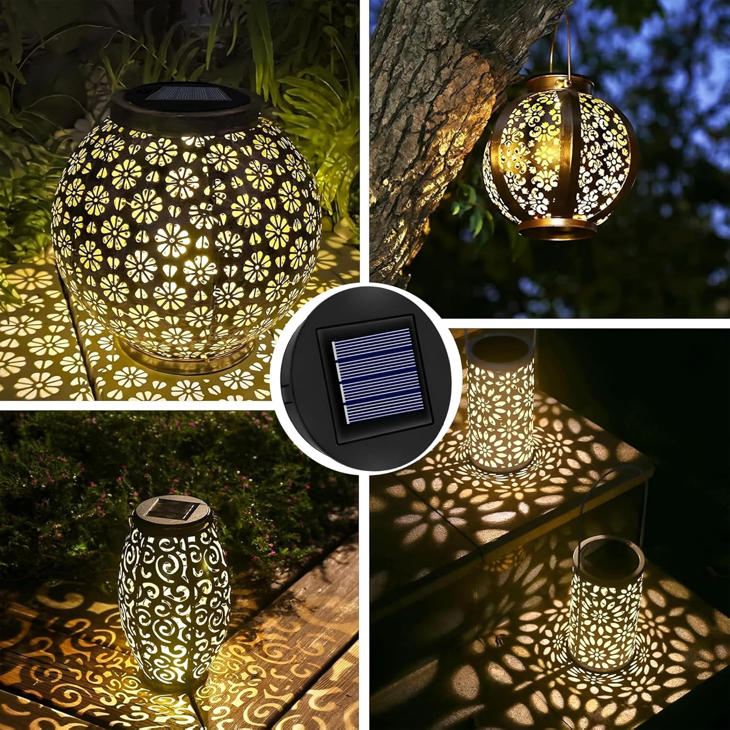 Solar Light Top 8cm for Outside Lanterns 1.2V 600mAh IP44 Solar Panels With Warm LED Light Replacement Unit for Garden Lantern Lamp 2PCS