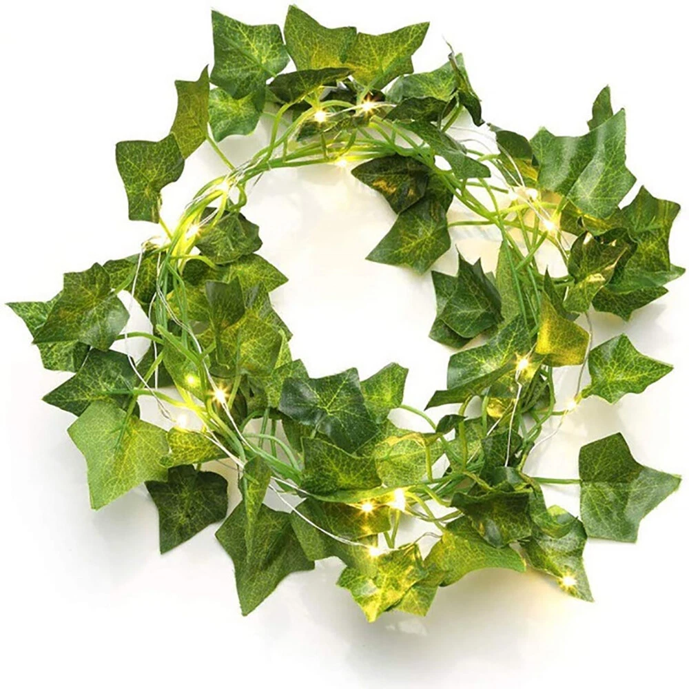 50 LED Solar Powered Ivy Vine Fairy String Lights Garden Outdoor Wall Light 