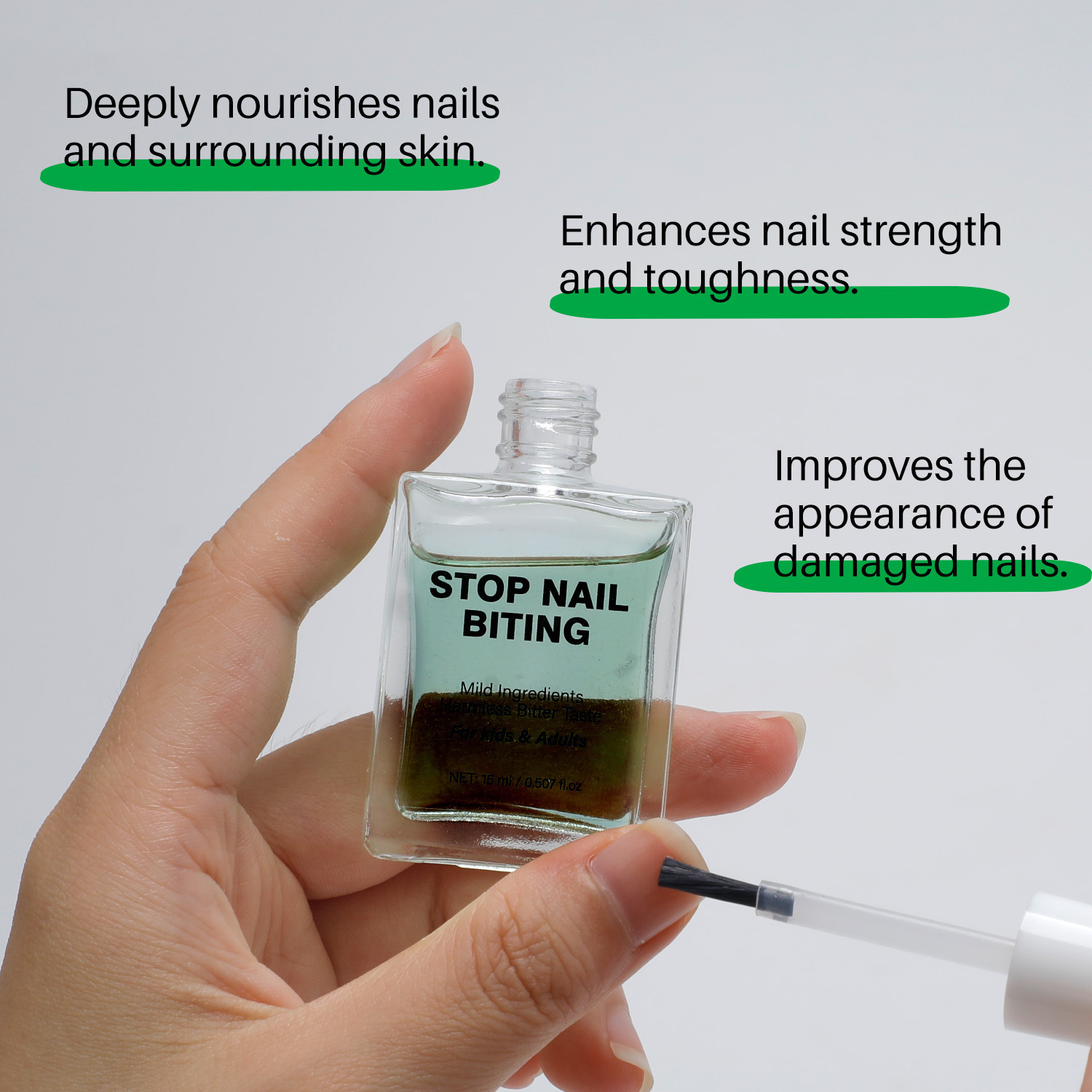 Anti Nail Biting Liquid For Cuticle Care Bitter Taste Deterrent And Nail Strengthening Treatment