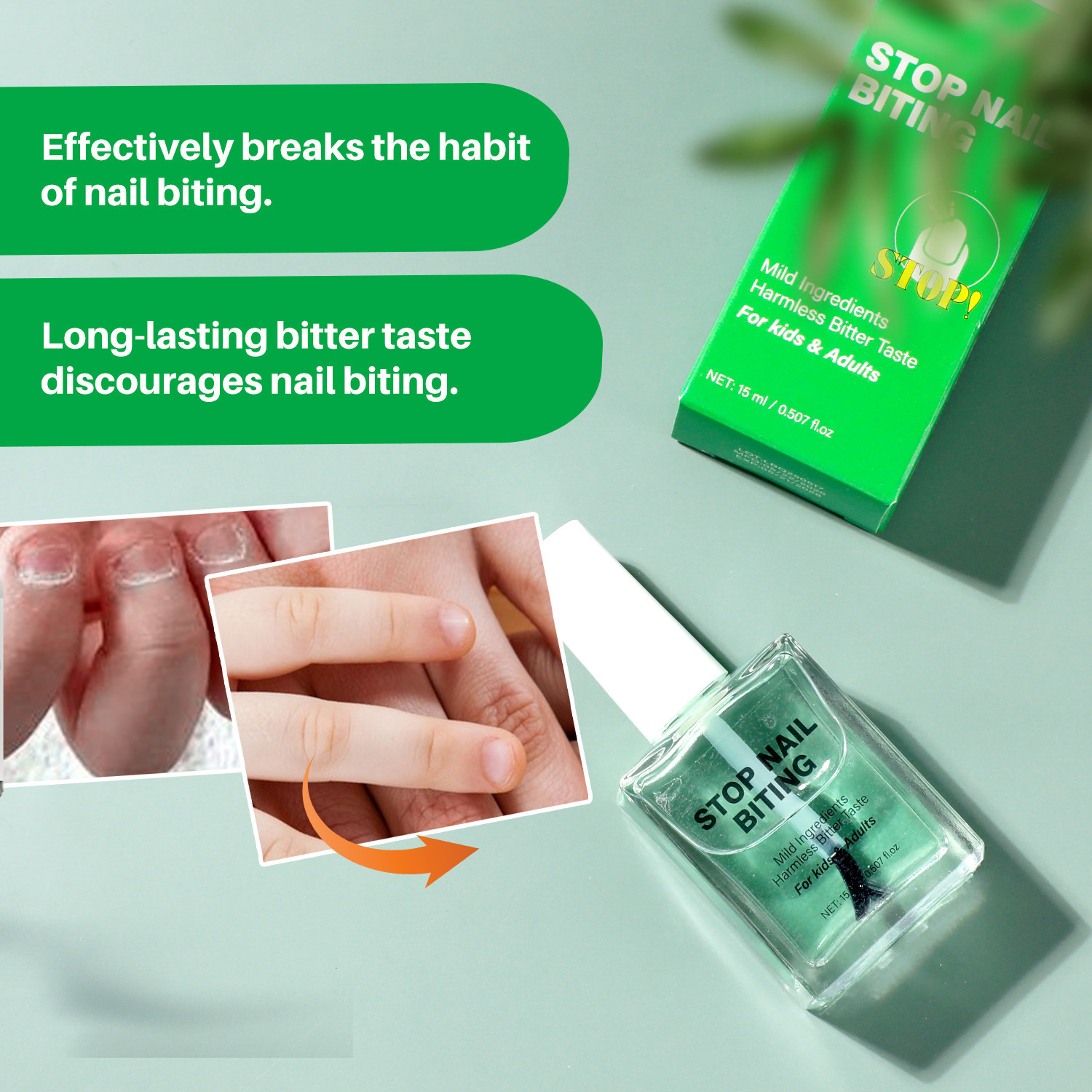 Anti Nail Biting Liquid For Cuticle Care Bitter Taste Deterrent And Nail Strengthening Treatment
